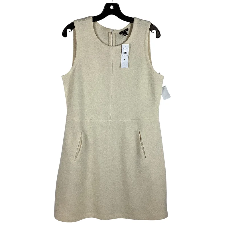 Dress Casual Midi By Ann Taylor In Cream, Size: M