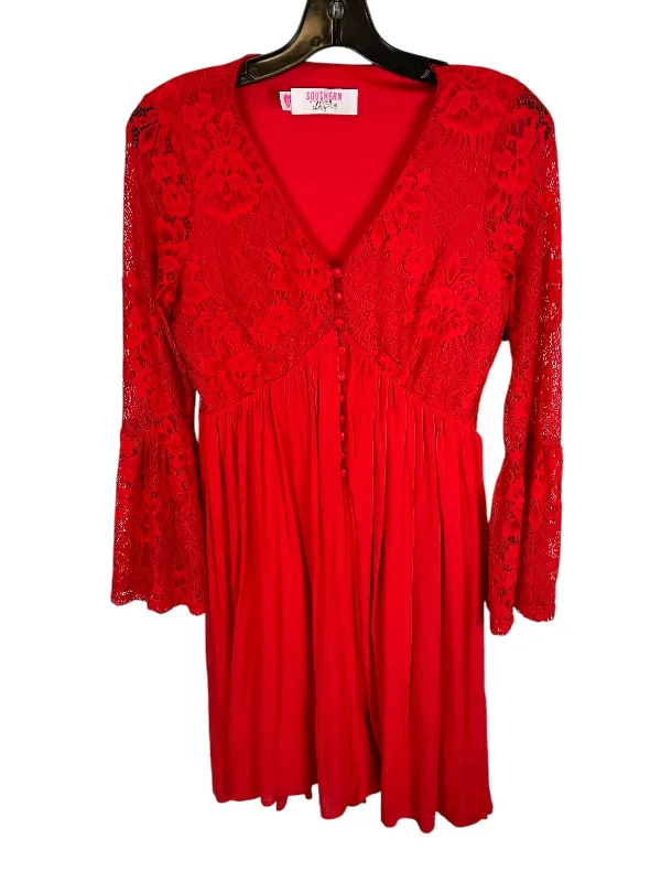 Dress Casual Midi By Clothes Mentor In Red, Size: Xs