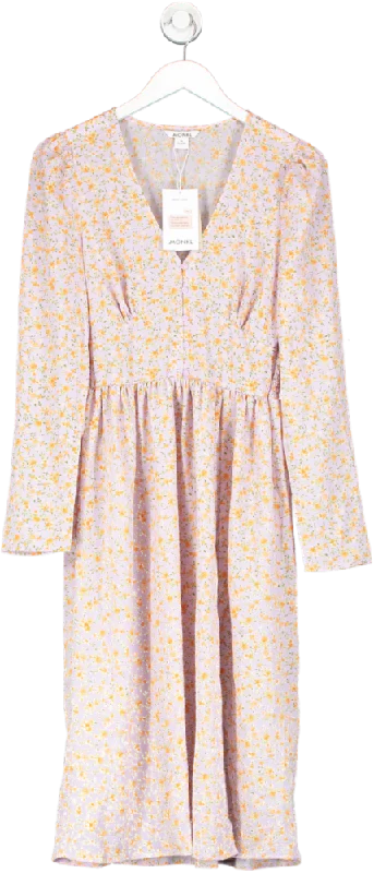 Monki Pink Ditsy Floral Midi Dress BNWT UK 8