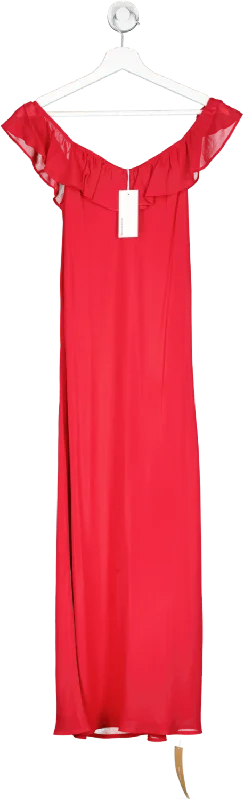 Reformation Cherry Red Charm Midi Dress UK M