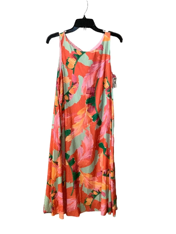 Floral Print Dress Casual Maxi Chicos, Size M