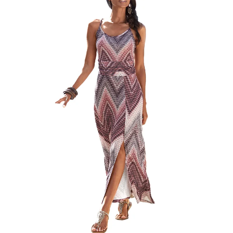 LASCANA Sleeveless Marroccan Print Maxi Dress Multi Print