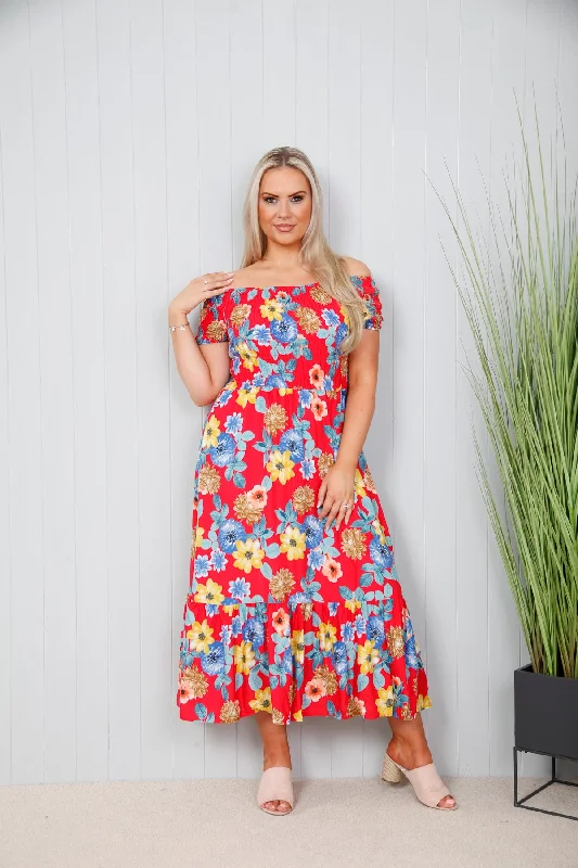 Molly Maxi Tea Dress Scarlet