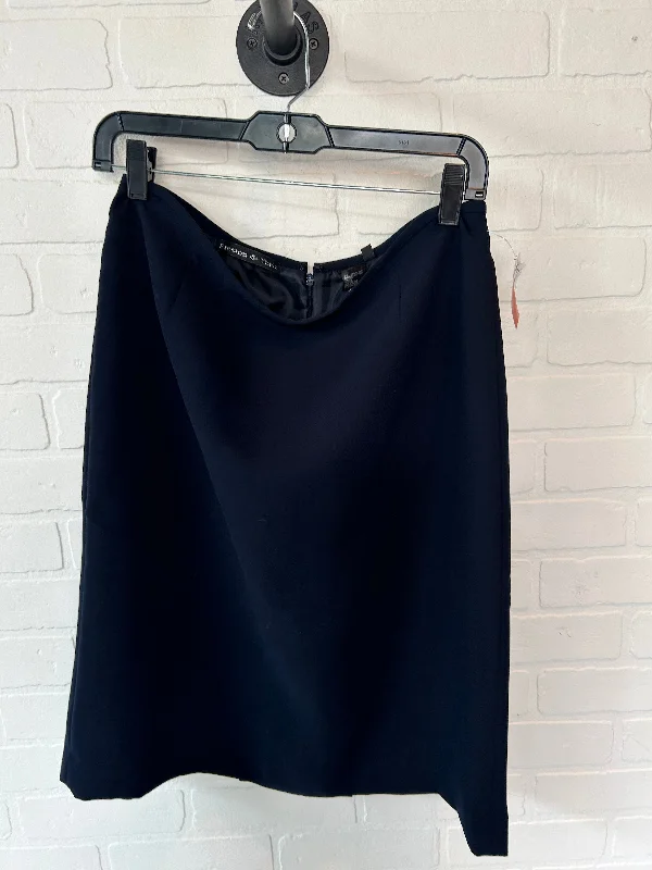 Navy Skirt Midi Preston And New York, Size 8