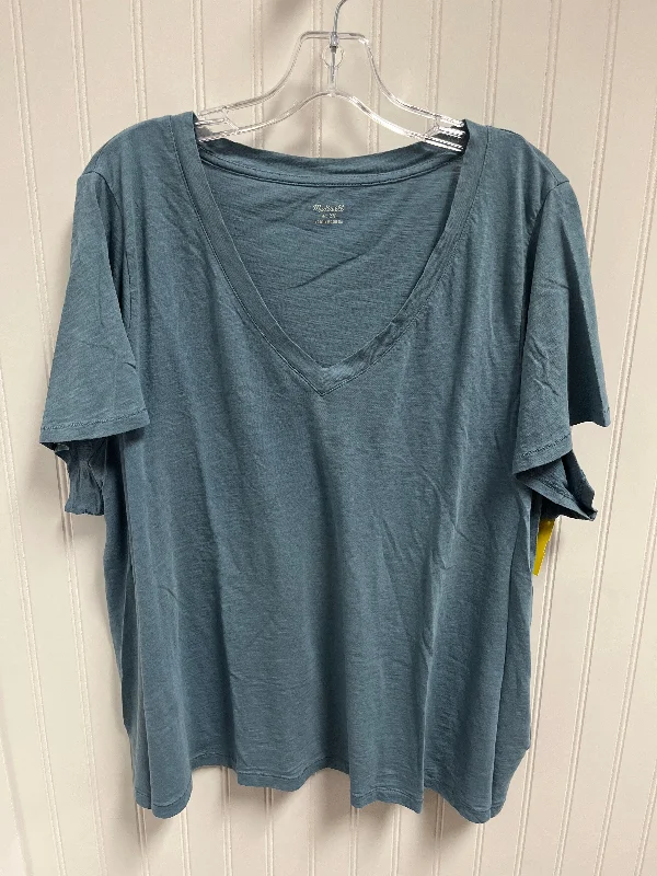 Top Short Sleeve Basic By Madewell In Blue, Size: 2x