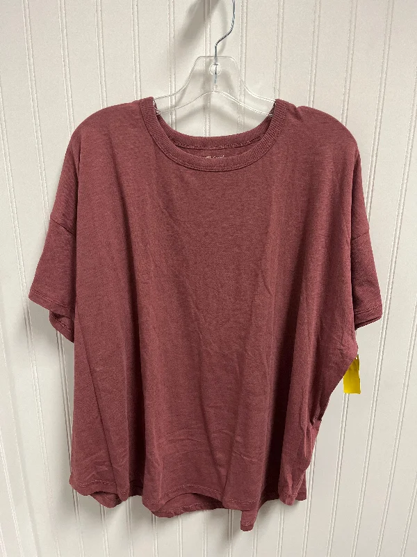 Top Short Sleeve Basic By Madewell In Pink, Size: 2x