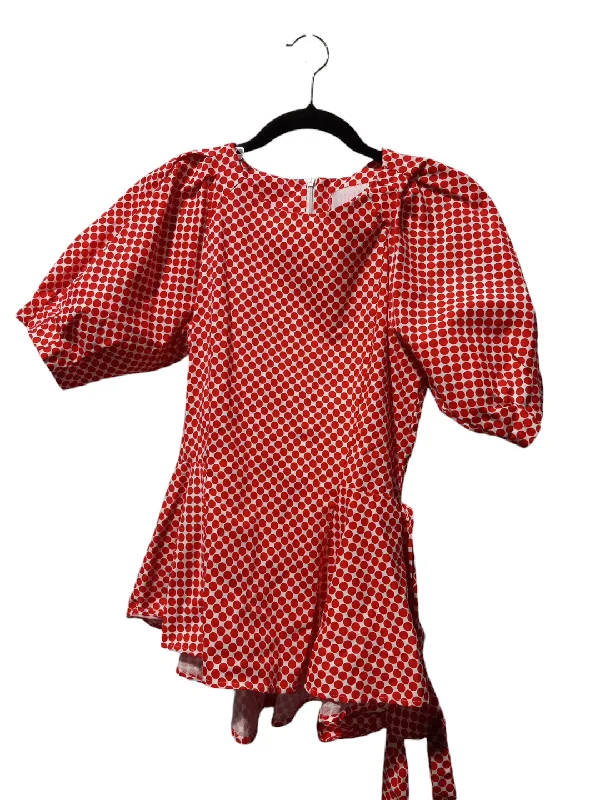 Top Short Sleeve By Clothes Mentor In Polkadot Pattern, Size: S