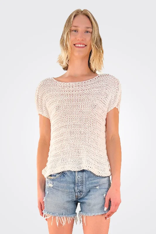 Ellie Knit Tee - Breaker White