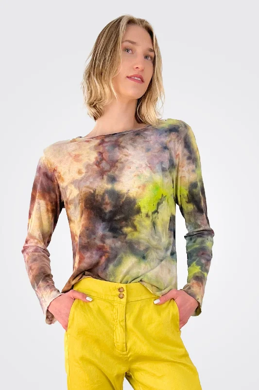 Organic Hemp Cotton Tie Dye Long Sleeve Tee - Lyon