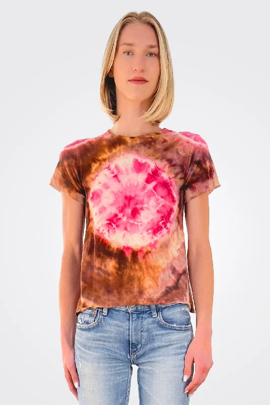 Organic Hemp Cotton Tie Dye Tee - Rose Moon