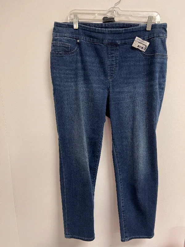 Jeans Jeggings By Chicos In Blue Denim, Size: 12