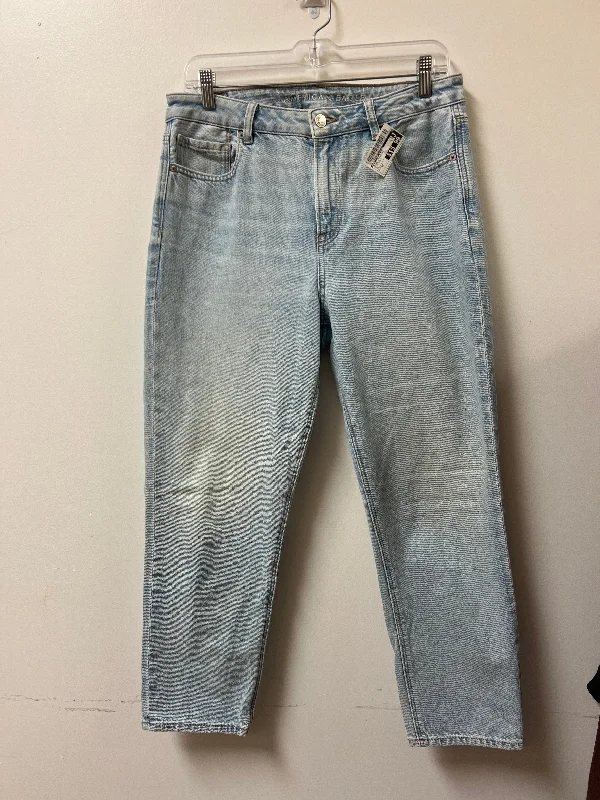 Jeans Straight By American Eagle In Blue Denim, Size: 10