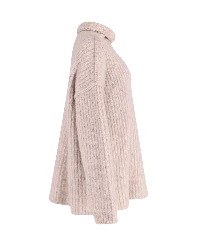 Maison Martin Margiela Oversized Sweater in Cream Virgin Wool