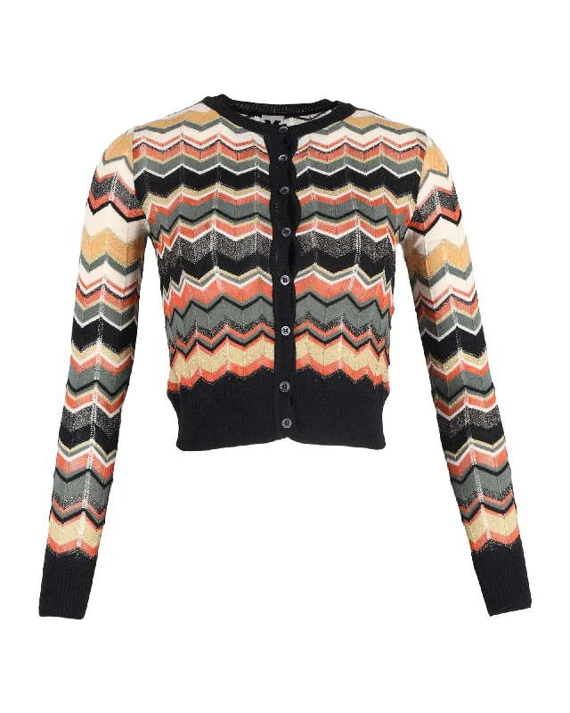 Missoni Zig Zag Print Cardigan in Multicolor Cotton