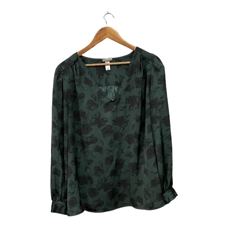 Top Long Sleeve By Ava & Viv In Floral Print, Size: 2x