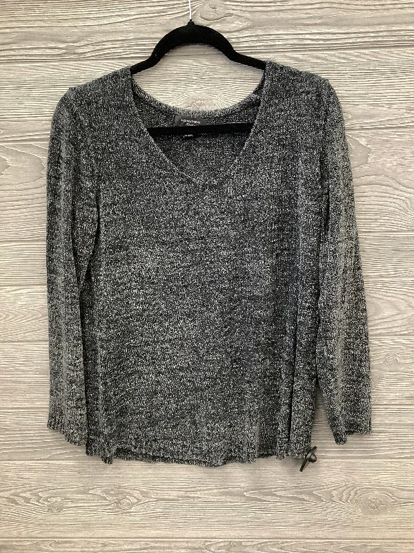 Top Long Sleeve By Spense In Grey, Size: M