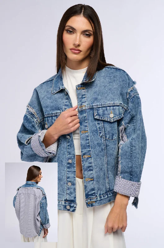 HYBRID OVERSIZED DENIM JACKET