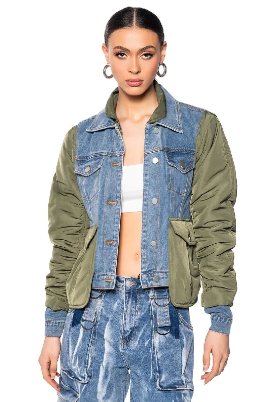 NYLON DENIM JACKET