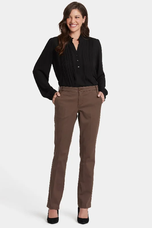 Barbara Bootcut Trouser Pants - Dark Wood