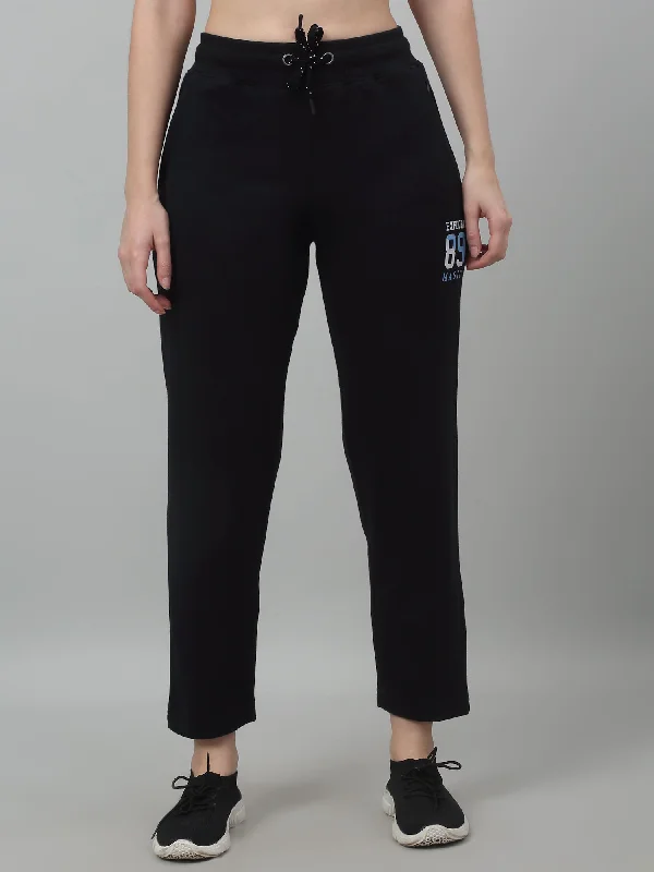 Women's Casual  Navy Ankle length Mid rise Track Pants